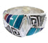 Southwest Multicolor Water Wave Jewelry Ring Size 7-3/4 YS68321